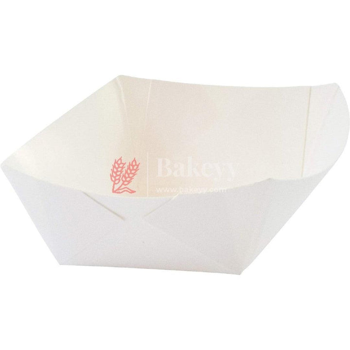 White Paper Food Tray | Different Size | Pack of 25 - Bakeyy.com