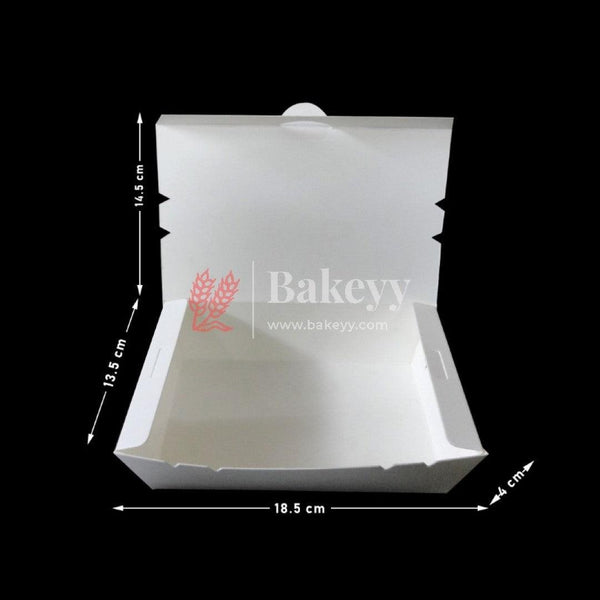 White Paper Meal Box | Different Size | Pack of 25 - Bakeyy.com