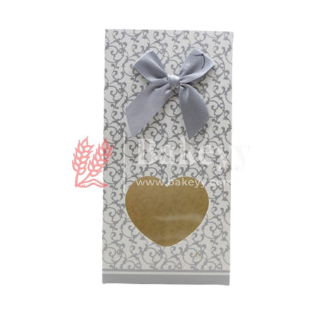 White Printed Box | Beige Large Wedding Candy Boxes Treat Gift Boxes with Ribbon | Pack Of 10 - Bakeyy.com - India - White Printed Box | Beige Large Wedding Candy Boxes Treat Gift Boxes with Ribbon | Pack Of 10 - Default Title