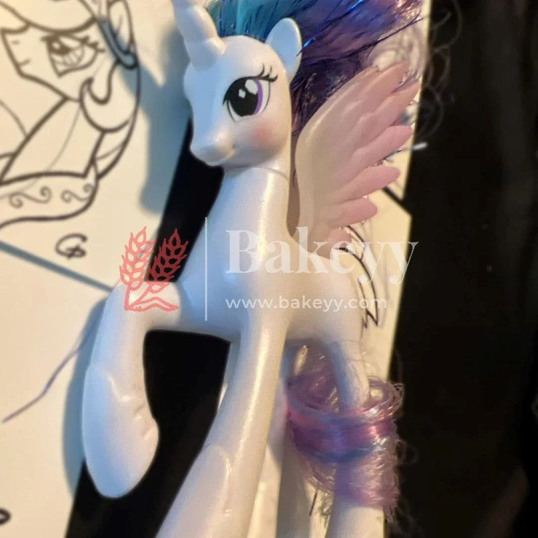 white-unicorn-cake-topper-decoration-for-birthday-party-baby-shower-wedding-or-doll-cake-topper-bakeyy-com-2 - Bakeyy.com