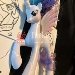 white-unicorn-cake-topper-decoration-for-birthday-party-baby-shower-wedding-or-doll-cake-topper-bakeyy-com-2 - Bakeyy.com