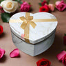 Heart-Shaped Gift Box with Marble Design and Golden Ribbon |White | Black |Pink |(Large) - Bakeyy.com - India - {{ variant.name }}