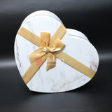 Heart-Shaped Gift Box with Marble Design and Golden Ribbon |White | Black |Pink |(Large) - Bakeyy.com - India - {{ variant.name }}