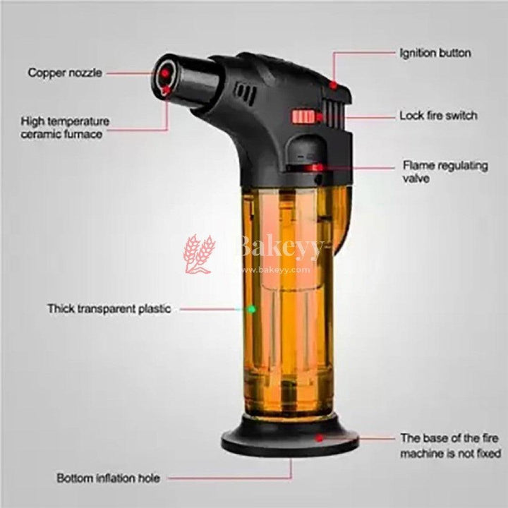 Windproof Blow Torch | Jet Flame Gas Lighter | Refillable - Bakeyy.com