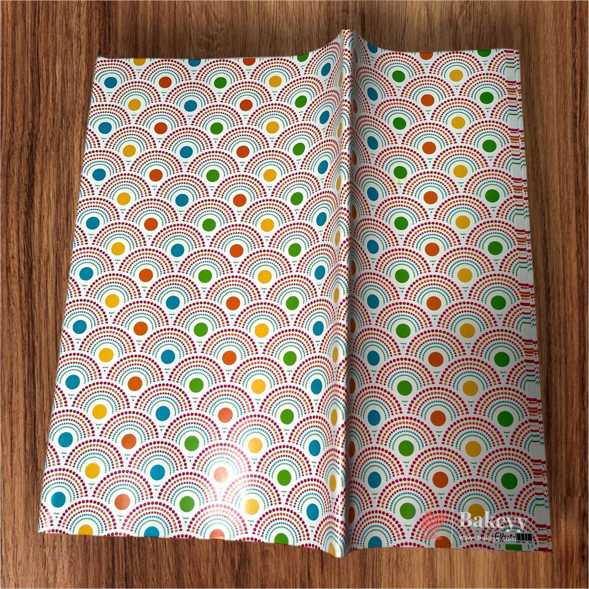 Colourful Polka Dot Fan Design Gift Wrapping Paper| Pack of 25 - Bakeyy.com - India - Colourful Polka Dot Fan Design Gift Wrapping Paper| Pack of 25 - Default Title