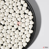 White Heart-Shaped Edible Sprinkles| Cupcake| Dessert Decoration | Metallic Finish