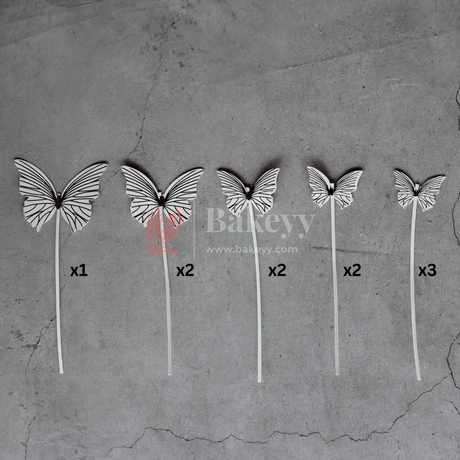 10 pcs shiny butterfly Birthday Cake Topper| decoration Toppers| Bday Decorations Items | - Bakeyy.com - India - 10 pcs shiny butterfly Birthday Cake Topper| decoration Toppers| Bday Decorations Items | - Lilac