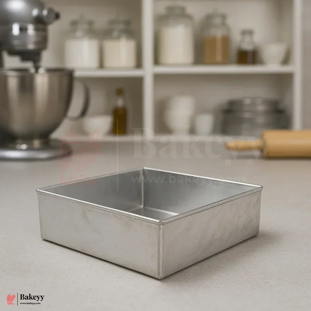 7x2" Square Aluminium Cake Mould