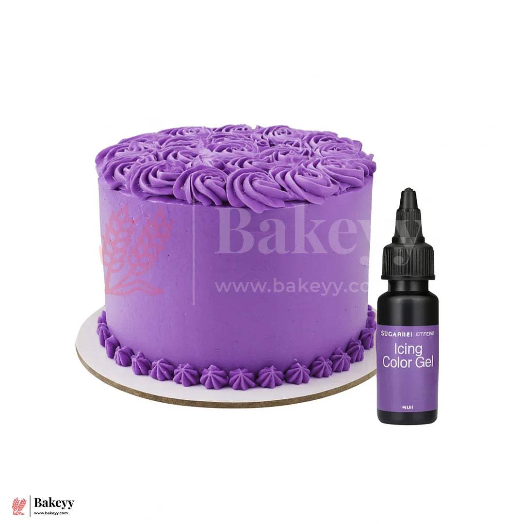 Sugarin Purple Icing Color Gel – 30ml | Vibrant Food Gel Color for Cakes, Fondant & More - Bakeyy.com - India - Sugarin Purple Icing Color Gel – 30ml | Vibrant Food Gel Color for Cakes, Fondant & More - Default Title
