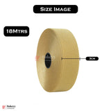 343 | Elastic Gold Ribbon with Gold Borders – 3cm Width | 18 Meters Roll