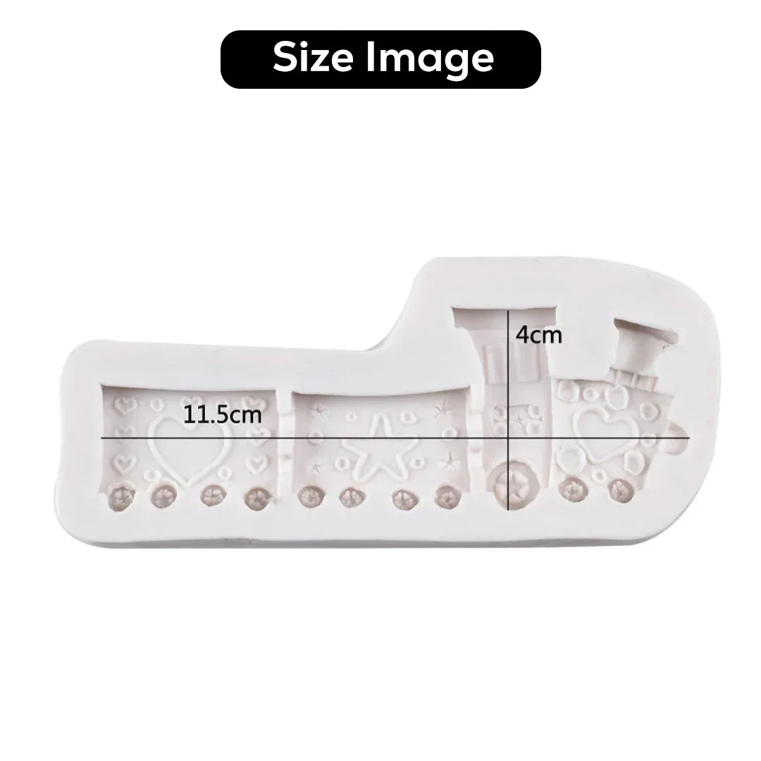 520 Train-Themed  Fondant Mould - 1 Piece