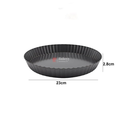 23x2.8cm | Large |Non-Stick Removable Bottom Tart Pan - Perfect for Quiche and Pies | 1pc - Bakeyy.com - India - 23x2.8cm | Large |Non-Stick Removable Bottom Tart Pan - Perfect for Quiche and Pies | 1pc - Default Title