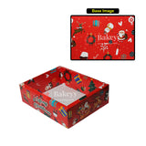 Christmas Hamper Tray | Red Christmas Festive Design | Gifting Hamper Tray | Pack Of 10