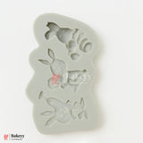 512 Rabbit Silicone Mould – 3 Cavity | For Fondant, Resin, Clay & DIY Crafts | 1 Piece