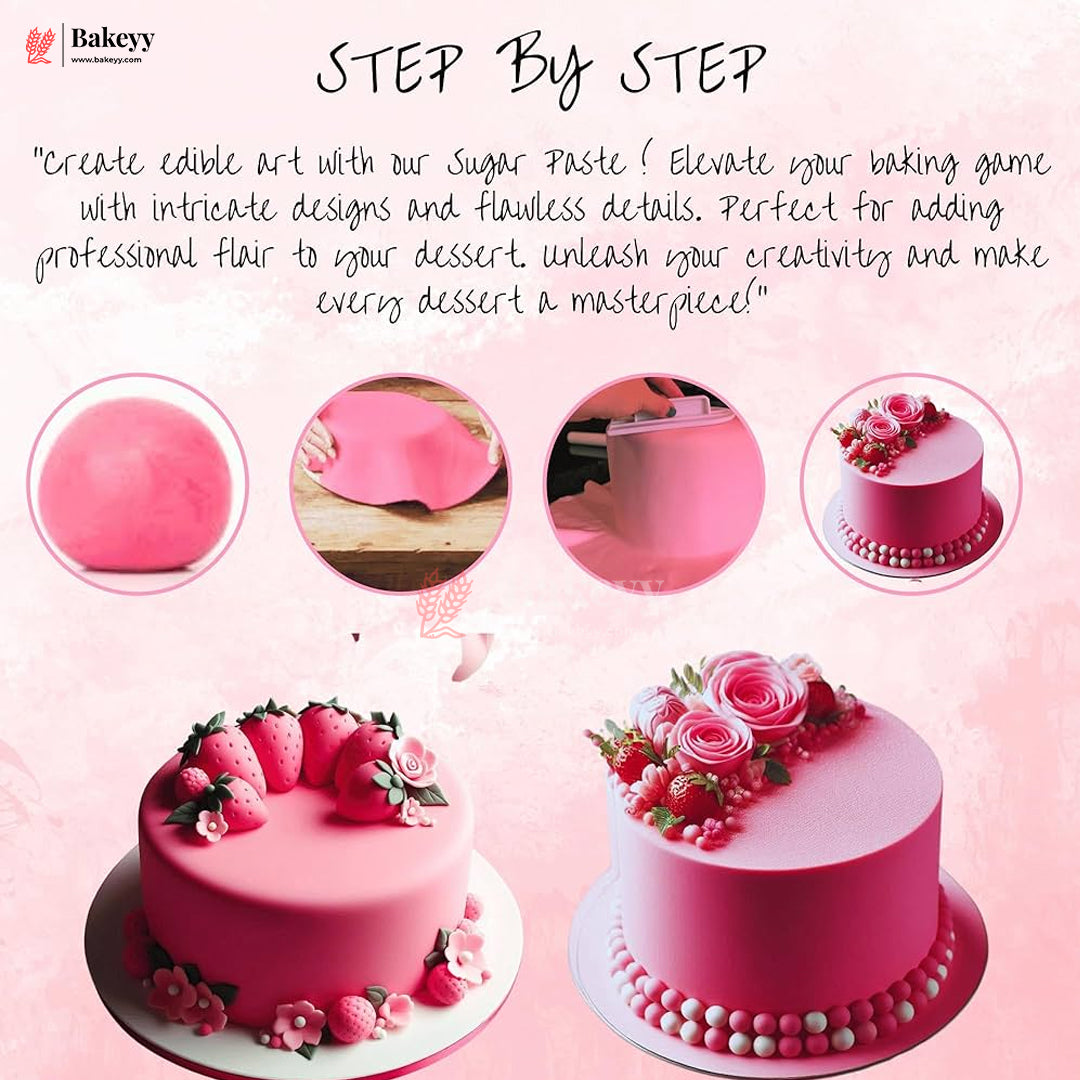 Bakehaven Red Sugar Paste – Premium Fondant for Cake Decoration & Coating | 1kg Smooth & Ready-to-Use Dough