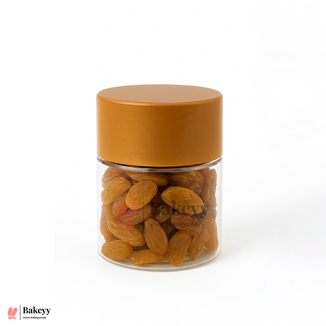 63mm-250ml Airtight Cookie Jar – Clear Plastic Storage Container With Brown Lid| Ideal for Cookies, Nuts & Snacks | Pack Of 10