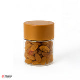 63mm-250ml Airtight Cookie Jar – Clear Plastic Storage Container With Brown Lid| Ideal for Cookies, Nuts & Snacks | Pack Of 10