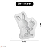 505 |  Bunny with Flower  Silicone Mould - 1 Piece