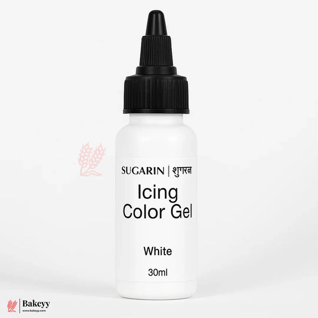 Sugarin White Icing Color Gel – 30ml | Vibrant Food Gel Color for Cakes, Fondant & More - Bakeyy.com - India - Sugarin White Icing Color Gel – 30ml | Vibrant Food Gel Color for Cakes, Fondant & More - Default Title