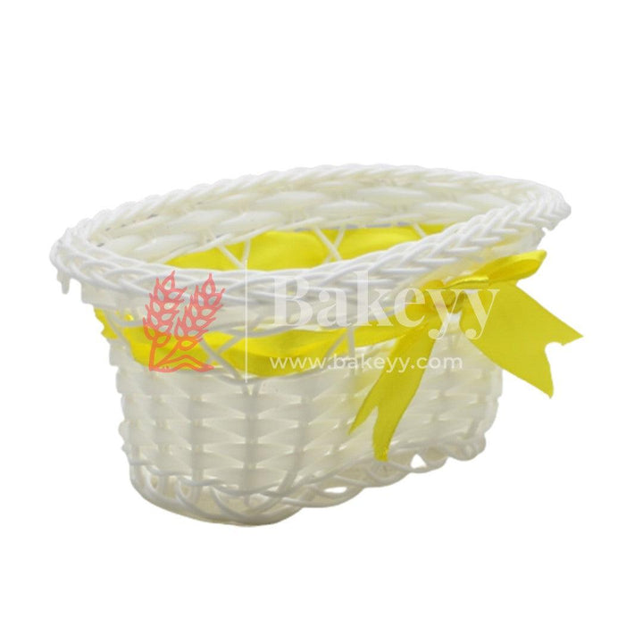 Yellow Color Imitated Idyllic Weaving Basket Storage | Home Decoration - Bakeyy.com