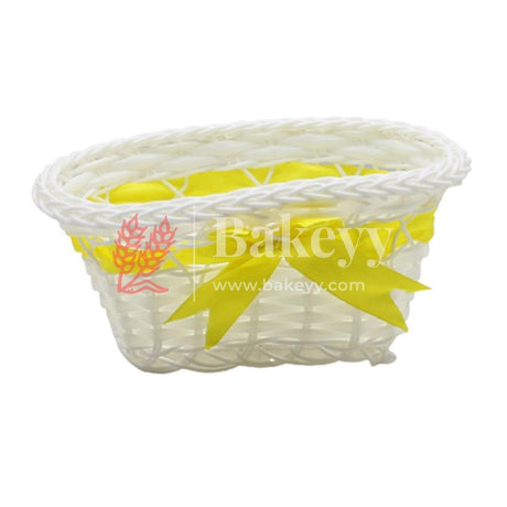 Yellow Color Imitated Idyllic Weaving Basket Storage | Home Decoration - Bakeyy.com - India - Yellow Color Imitated Idyllic Weaving Basket Storage | Home Decoration - Default Title