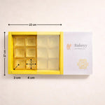 yellowSlidingChocolateBoxwithGoldCavityPremiumRigidGiftBoxforChocolates_2 - Bakeyy.com