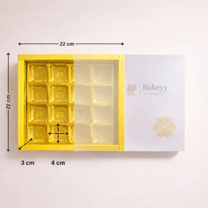 yellowSlidingChocolateBoxwithGoldCavityPremiumRigidGiftBoxforChocolates_3 - Bakeyy.com