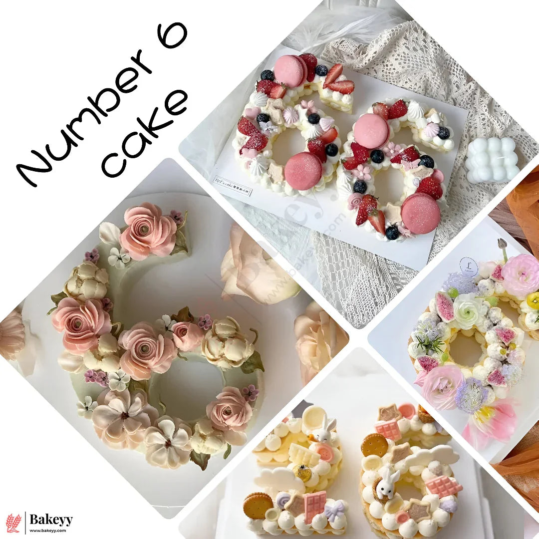 Silicone Number 6 Cake Mold – Non-Stick, Heat Resistant, Multipurpose Baking Mould  (Pack Of 1)