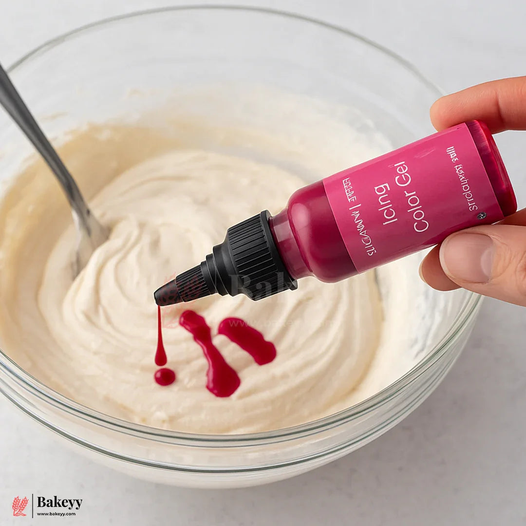 Sugarin Brilliant Pink Icing Color Gel – 30ml | Vibrant Food Gel Color for Cakes, Fondant & More