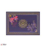 One Kg Sweet Box | 10.5x7.5x1.5 Inch |  Royal Blue Floral Sweet Box with Golden Tray 1 Piece