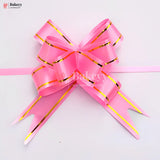 Premium Light Pink Pull Up Ribbon for Gift Wrapping – Glossy Finish with Golden Edge (Pack of 10) - Bakeyy.com - India - Premium Light Pink Pull Up Ribbon for Gift Wrapping – Glossy Finish with Golden Edge (Pack of 10) - 18.5cm