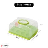 12 Cavity Cupcake Carrier with Lid and Handle