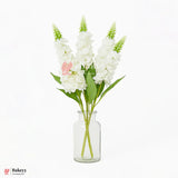 Artificial Delphinium Flower Bunch – 60cm |  White | Decorative Stick for Home & Events | Pack Of 1