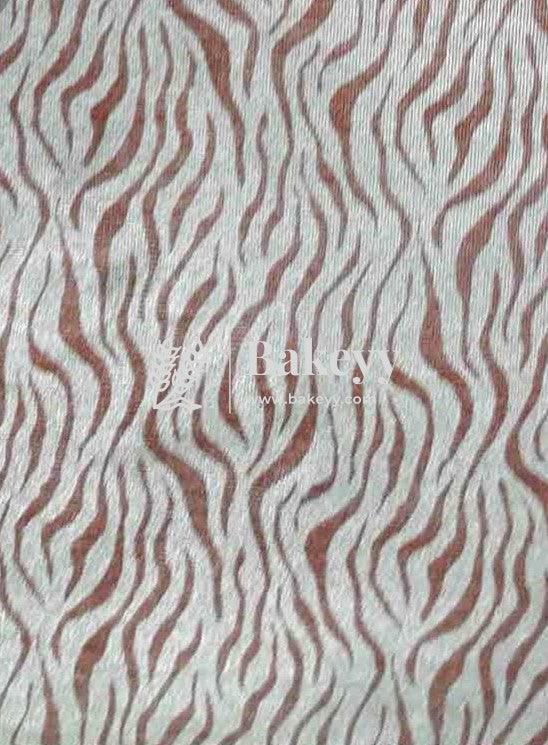 Zebra Stripes Chocolate Wrapping Paper - Aluminium Embossed Foil | 7x10" Size | Pack of 200 - Bakeyy.com