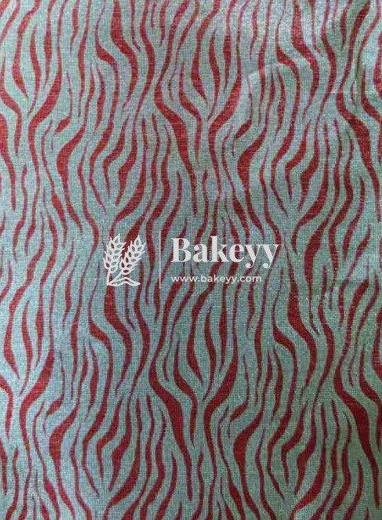 Zebra Stripes Chocolate Wrapping Paper - Aluminium Embossed Foil | 7x10" Size | Pack of 200 - Bakeyy.com
