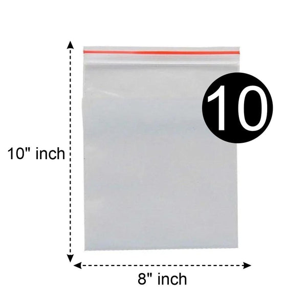 Zip Lock Plastic Covers Self Sealing Storage Pouch | Pack of 100 - Bakeyy.com