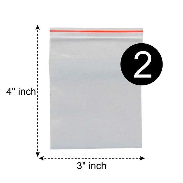 Zip Lock Plastic Covers Self Sealing Storage Pouch | Pack of 100 - Bakeyy.com
