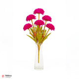 Artificial Chrysanthemum Flower Bunch – 37cm |Dark Pink | Decorative Stick for Home & Events | Pack Of 1