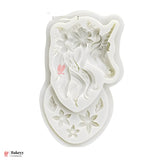 12 | Unicorn with Floral Mane Design Silicone Mould - 1 Piece