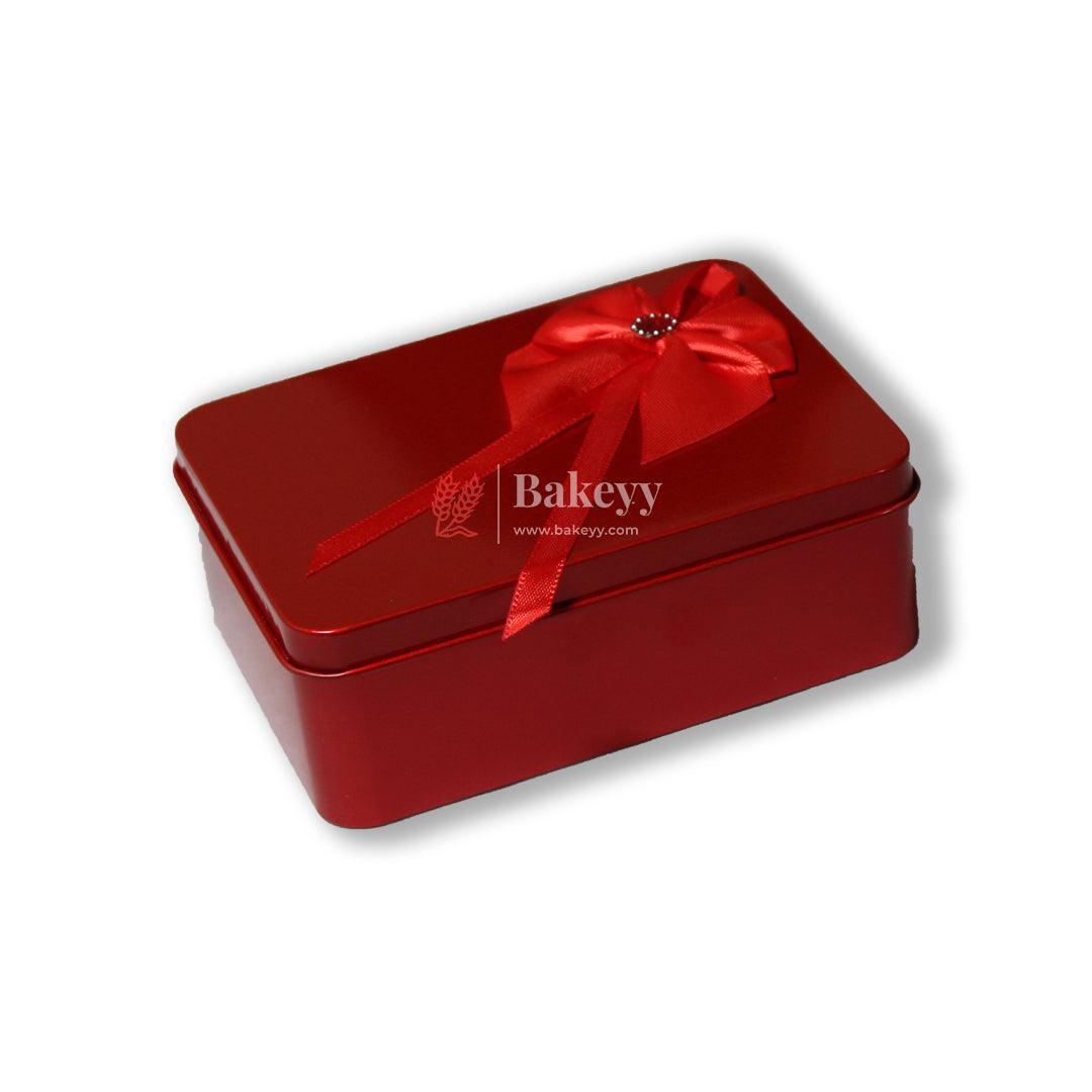 Blue Rectangle Empty Decorative Tin Box | Pack of 6 | Gift Box | Chocolate Box | Sweet Box | Jewellery Box | Luxury Box (Copy) - Bakeyy.com - India - {{ variant.name }}